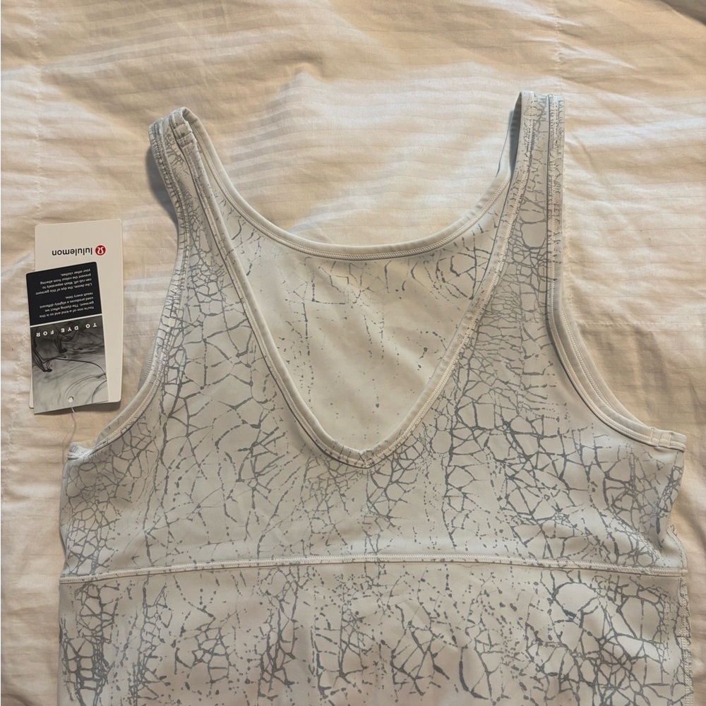 lululemon athletica White and Gray Tank Top